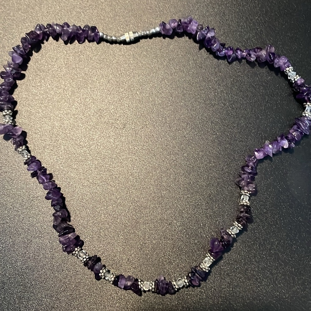 Y2k Purple Crystal Necklace